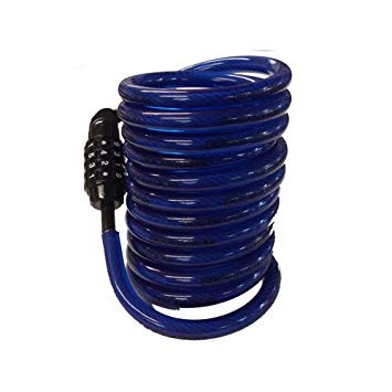 DocksLocks 10ft Coiled Combination Cable
