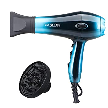 VASLON Salon Grade Professional Hair Dryer 1875W AC Motor Negative Ionic Ceramic Blow Dryer With 2 Speed and 3 Heat Settings Cold Shot Button, Diffuser and Concentrator