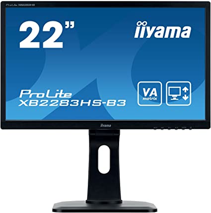 iiyama XB2283HS-B3 22" ProLite Height Adjustable VA HD LED Monitor - Black