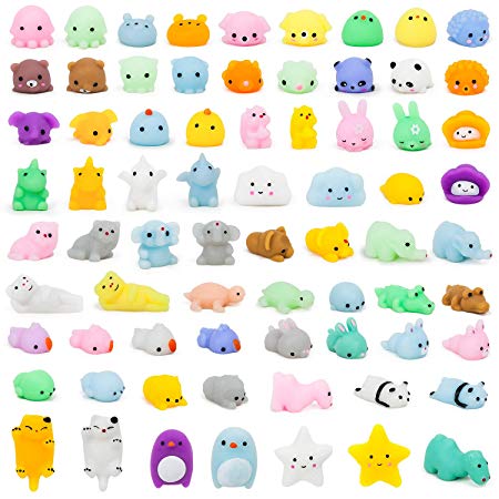 YIHONG 72 Pcs Easter Kawaii Squishy Toys for Kids Easter Eggs Fillers,Party Favors, Easter Basket Stuffers