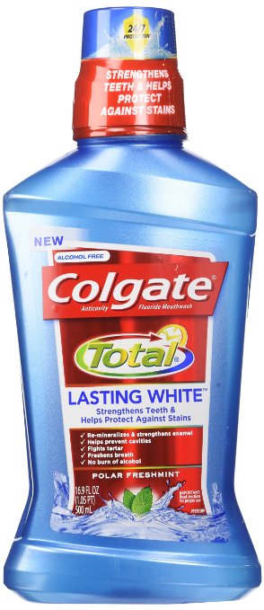 Colgate Total Lasting White Mouthwash, 16.9 Fluid Ounce