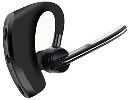 TTSAM Bluetooth Mono Headset for Stereo Ear-Hook Headphone for Smartphone and Tablets(Black V8)