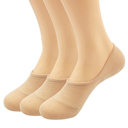 Hippih Women's 3 to 9 Pack Thin Casual No Show Socks Non Slip Flat Boat Line