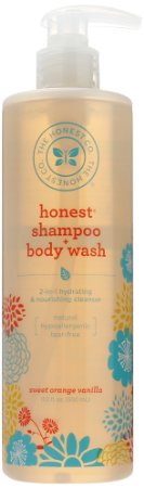 The Honest Company Sweet Orange Vanilla Shampoo & Body Wash with Pump, 17-ounce (Pack of 2)