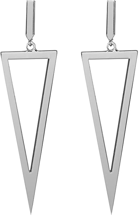 LILIE&WHITE Metal Triangle Danlge Drop Earrings For Women Costume Jewelry