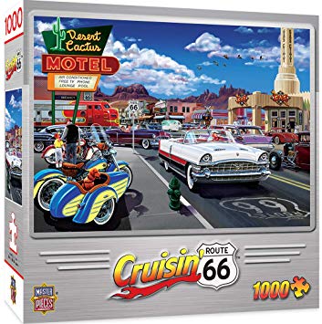 MasterPieces Cruisin' Route 66 Jigsaw Puzzle, Drive Through On, Featuring Art by Bruce Kaiser, 1000 Pieces