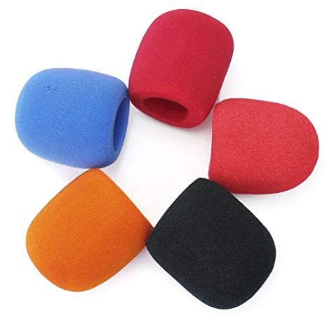 5 Pieces Cute Sponge Foam Covers Windscreen Windshield for Handheld Microphone