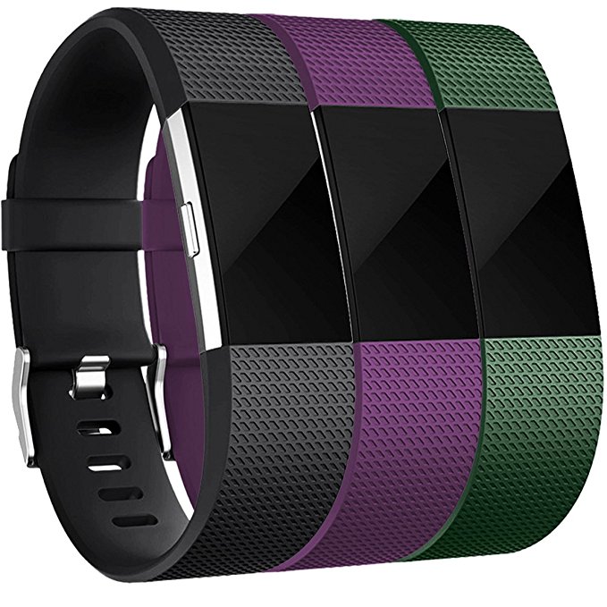 Maledan Replacement Bands for Fitbit Charge 2, 3 Pack