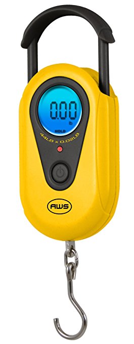 American Weigh Scales AMW-SR-5 Yellow Digital HanGinG Scale, 11 by 0.01 LB