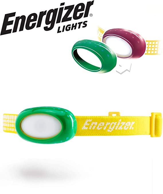 Energizer LED Headlamp For Kids, Multi-Color Options, Bright & Durable, Comfortable and Washable Band, Long-Lasting Battery Life, Batteries Included