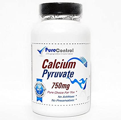 Calcium Pyruvate 750mg // 120 Capsules // Pure // by PureControl Supplements
