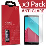LG G4 Screen Protector  iCarez HD Anti Glare  Unique Hinge Install Method With Kits  Highest Quality Premium Screen Protector ForLG G4 High Definition HD Reduce Fingerprint  Matte Anti Scratch Bubble Free No Rainbow PET Film Made in Japan Easy Install Product with Lifetime Replacement Warranty 3-Pack - Retail Packaging 2015