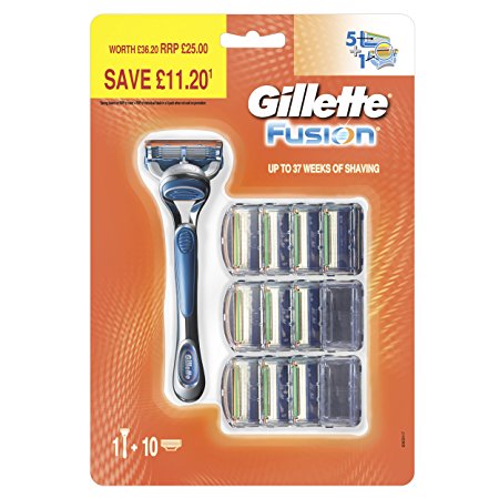 Gillette Fusion Men’s Razor and 10 Razor Blades