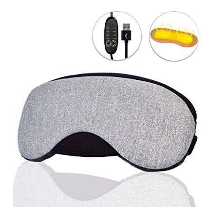 Dr. Prepare USB Heated PU Leather Eye Mask with Time and Temperature Control to Relieve Puffy Eyes, Dark Cycles, Dry Eyes, and Tired Eyes