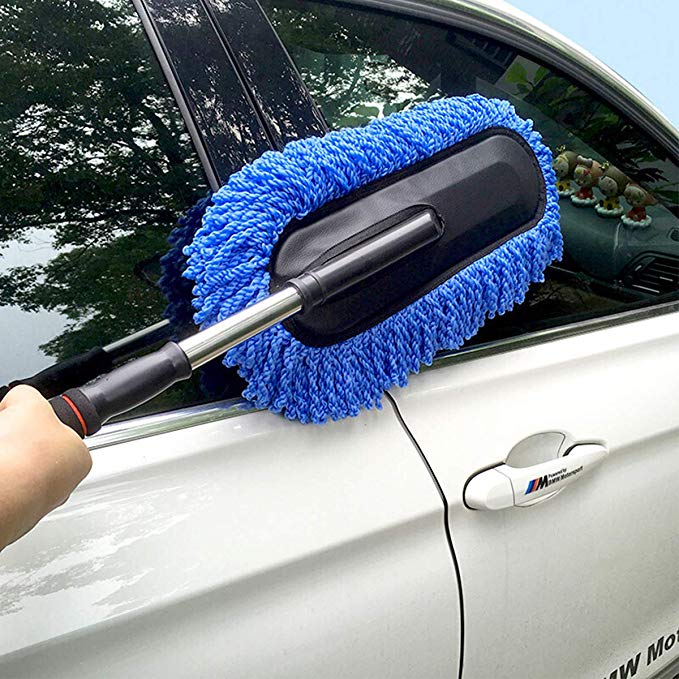 Zhengji Car Wax Brush Cleaning Car Washing Mop Nanofibre Dust Removal Cotton Brush Removable Car-Mounted Telescopic Brush