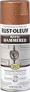 Rust-Oleum 345377 Stops Rust Hammered Spray Paint, 12 oz, Matte Copper