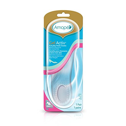 Amope GelActiv Everyday Heels Insoles for Women - Size 5-10, 1 pair, also available for Flat Shoes, Open Shoes, and Extreme Heels