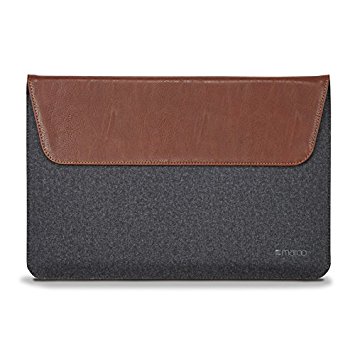 Maroo Woodland - Synthetic Leather and Felt Sleeve for Microsoft Surface Pro 3/Pro 4 - Brown