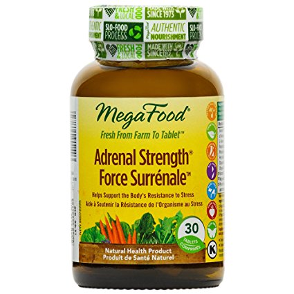 MegaFood - Adrenal Strength, Helps Support the Body's Resistance to Stress, 30 Count