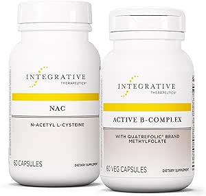 Integrative Therapeutics Bundle with Active B-Complex, 60 Capsules - Support Energy Metabolism with 8 B-Vitamins* - & NAC, 60 Capsules - Support Healthy Respiratory & Lung Function *