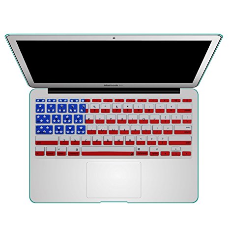 Litop® 11.6-inch Flag Series USA Silicone Keyboard Cover Keyboard Skin for All MacBook Air 11" (USA)