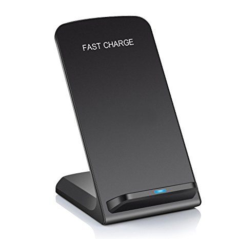 Wireless Charger,Tevina Fast Wireless Charger,Stand Universal Qi Fast Charging for All Qi-Enabled Devices Galaxy S7,S7 Edge, S6,S6 Edge, Note 5, HTC, LG, SONY