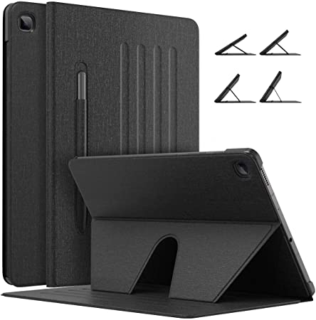 MoKo Tablet Case Compatible with Galaxy Tab S6 Lite 2020, Slim Cover Shell Case with Auto-Wake/Sleep & Pen Holder & Multi-Angle Stand Fit Samsung Galaxy Tab S6 Lite 10.4 2020 SM-P610/P615 - Black