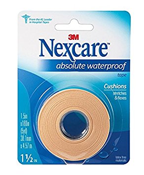 Nexcare Absolute Waterproof Wide Tape, 1.5' X 5 yd. Per Roll (4 Rolls)