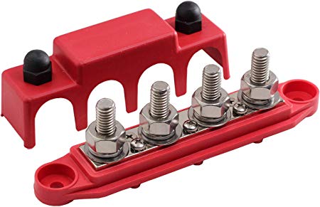 Fastronix 3/8" 4 Stud Power Distribution Block with Cover
