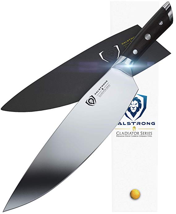 DALSTRONG Giant Butcher's Breaking Knife - Gladiator Series -"The Devastator"- Massive 12.5" German HC Steel- 4mm Thick w/Sheath