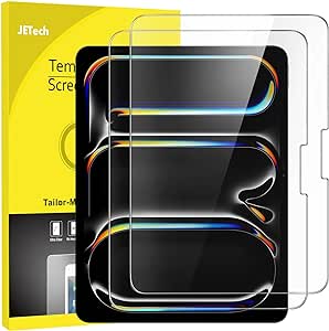 JETech Screen Protector for iPad Pro 13-Inch M4 (2024), 9H Tempered Glass Film, HD Clear, 2-Pack