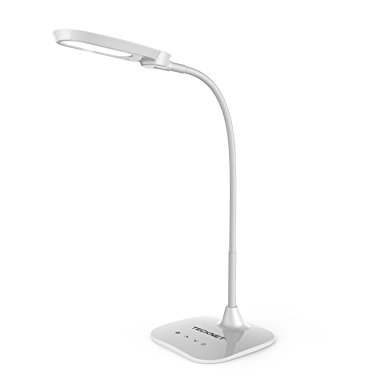 Desk Lamp, TeckNet 10W Flexible LED Table Lamps Dimmable Touch Eye-care Light with 2500mAh Rechargeable Battery, 4-Level Dimmer,3 Light Modes