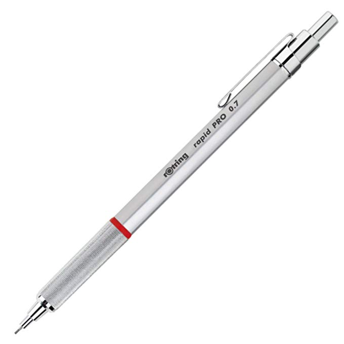 rOtring 1904256 Rapid PRO Mechanical Pencil, 0.7 mm, Silver Chrome