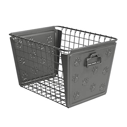 Spectrum Diversified Macklin Paws Medium Basket Gray