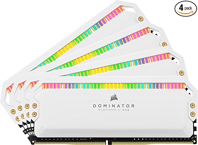 Corsair Dominator Platinum RGB 128GB (8x16GB) DDR4 3200 (PC4-25600) C16 1.35V Desktop Memory - White