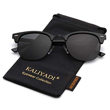 Polarized Sunglasses for Men and Women | Semi-Rimless Frame | Driving Sun glasses | 100% UV Blocking