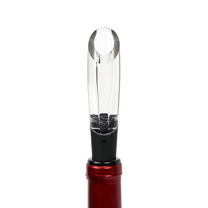 Vinturi V9060 On-Bottle Wine Aerator Pourer and Decanter for Red and White Wines, White