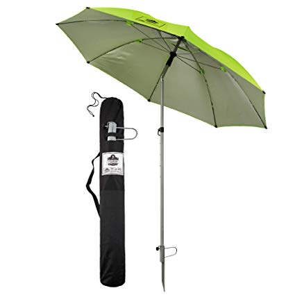 Umbrella Canopy, Portable Sun Shade, 7.5' Diameter, Includes Ground Spike & Storage Bag, Ergodyne Shax 6100