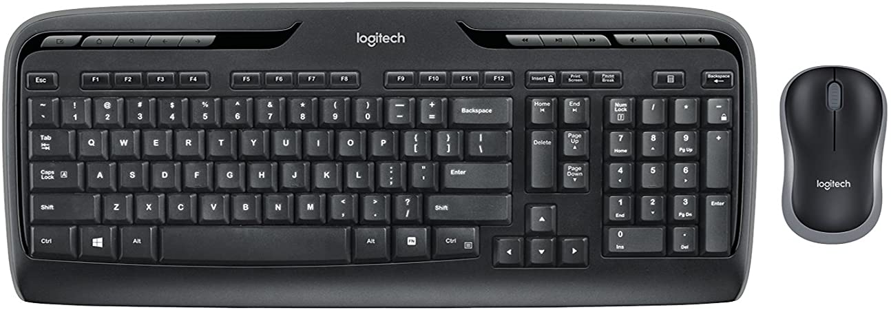 Logitech MK330 Wireless Keyboard and Mouse Combo, QWERTY Italian Layout - Black