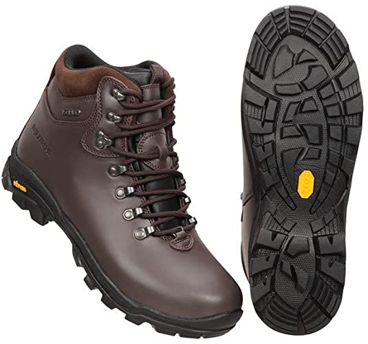 Mountain Warehouse Latitude Mens Vibram Waterproof Boots - Lightweight Walking Shoes, Breathable, Durable, Sturdy Grip - for Hiking, Camping, Travelling, Trekking