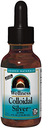 Source Naturals Wellness Colloidal Silver Liquid Subligual Pure, Premium Silver Mineral Supplement - 4 oz