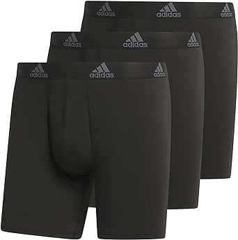 adidas Men's Performance Stretch Cotton Boxer Brief Underwear (3-Pack) Designed for Active Comfort and All Day Wear