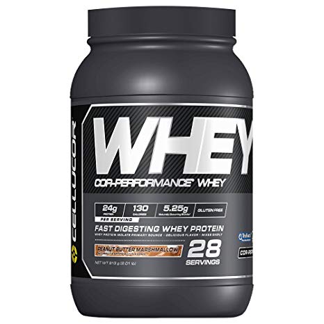 Cellucor Whey Protein Isolate & Concentrate Blend Powder with BCAAs, Post Workout Recovery Drink, Gluten Free Low Carb Low Fat, Peanut Butter Marshmallow, 28 Servings