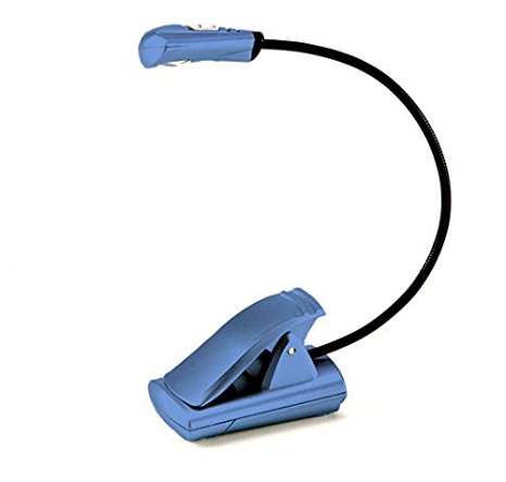 LIGHT IT by Fulcrum 20010-302 LED Wireless Multi Flex Clip On Task Light and Book Light, Blue
