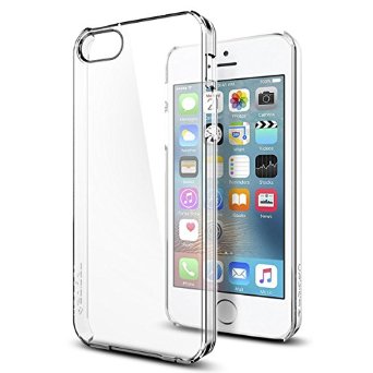iPhone SE Case Spigenreg Thin Fit Exact-Fit Crystal Clear Premium Matte Finish Hard Case for iPhone 5  5s  iPhone SE 2016 - 041CS20246