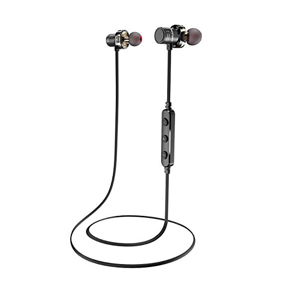 Bluetooth Headphones, Mee'sport X670 Magnetic Wireless Earbuds, in-Ear Sweatproof Earphones with Mic, aptX Stereo, 8 Hrs Playtime, Secure Fit Headsets for Sports Running Workout Gym