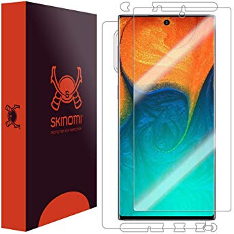 Skinomi Full Body Skin Protector Compatible with Samsung Galaxy Note 10  Plus (Note 10  5G, 6.8 inch Display)(Screen Protector   Back Cover) TechSkin Full Coverage Clear HD Film