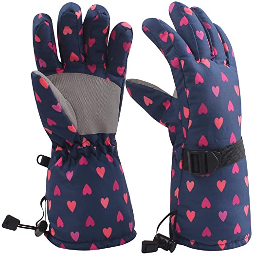 Kids Winter Snow Gloves for Boys Girls Waterproof Ski Toddler Baby Mittens Outdoor for Teens 6-14T