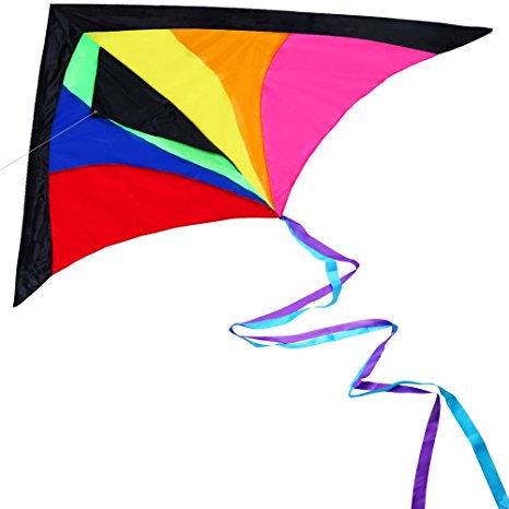 Anpro Large Colorful Kite for Kids and Adults with 60M/197 Feet Flying String, Best Easy Flyer