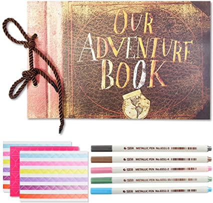 Katia DIY Our Adventure Book Photo Album Accessories for Polaroid Fujifilm Instax Mini 11 8 9 7s 90 Instant Film Camera with Stickers Pen